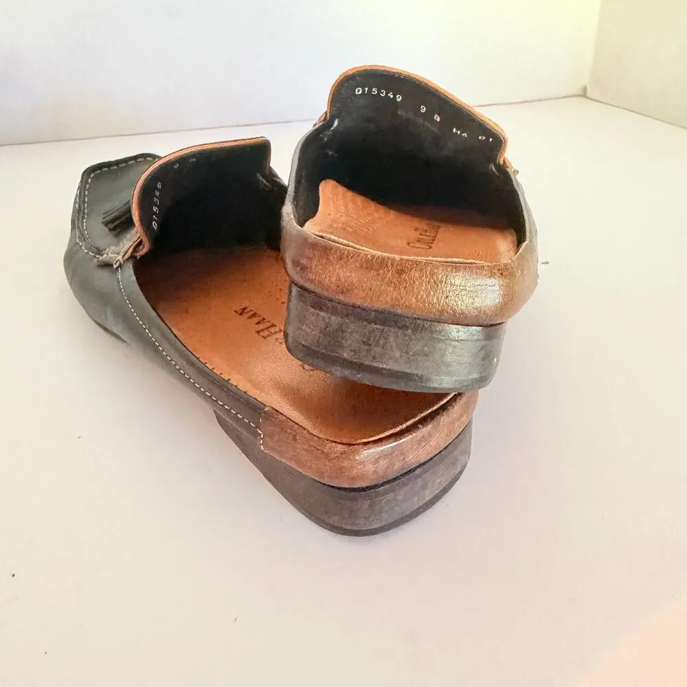 Cole Haan Black Leather Tassel Loafer Mules, Men's 9 Slip On